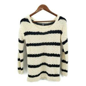 Charlotte Russe Fuzzy Striped Sweater Size Small